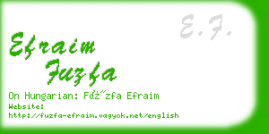 efraim fuzfa business card